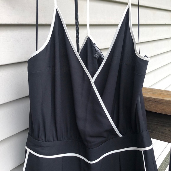 Chic Black and White Jumpsuit by Express - Picture 4 of 14